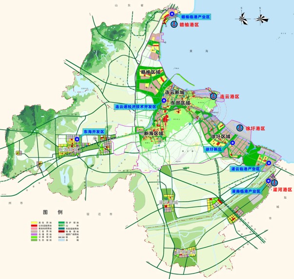 连云港市沿海开发总体规划图